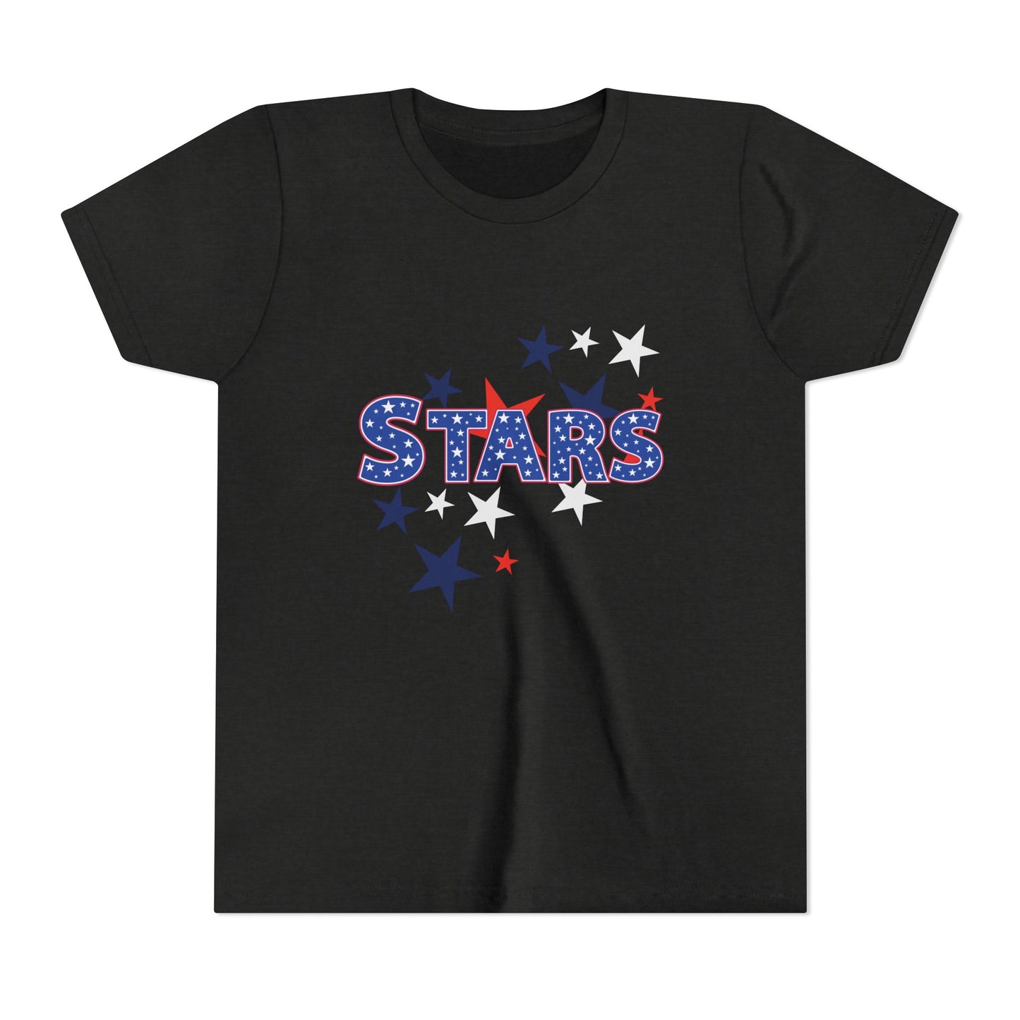 4th July -Youth Stars Tee - Patriotic Red White Blue Kids Shirt