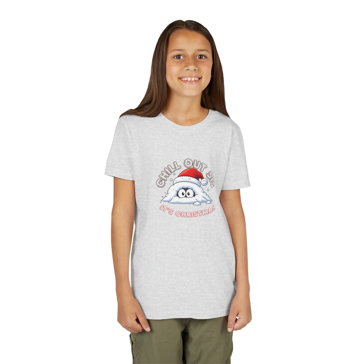 Chill Out Sis, It's Christmas, Youth Short Sleeve Shirt