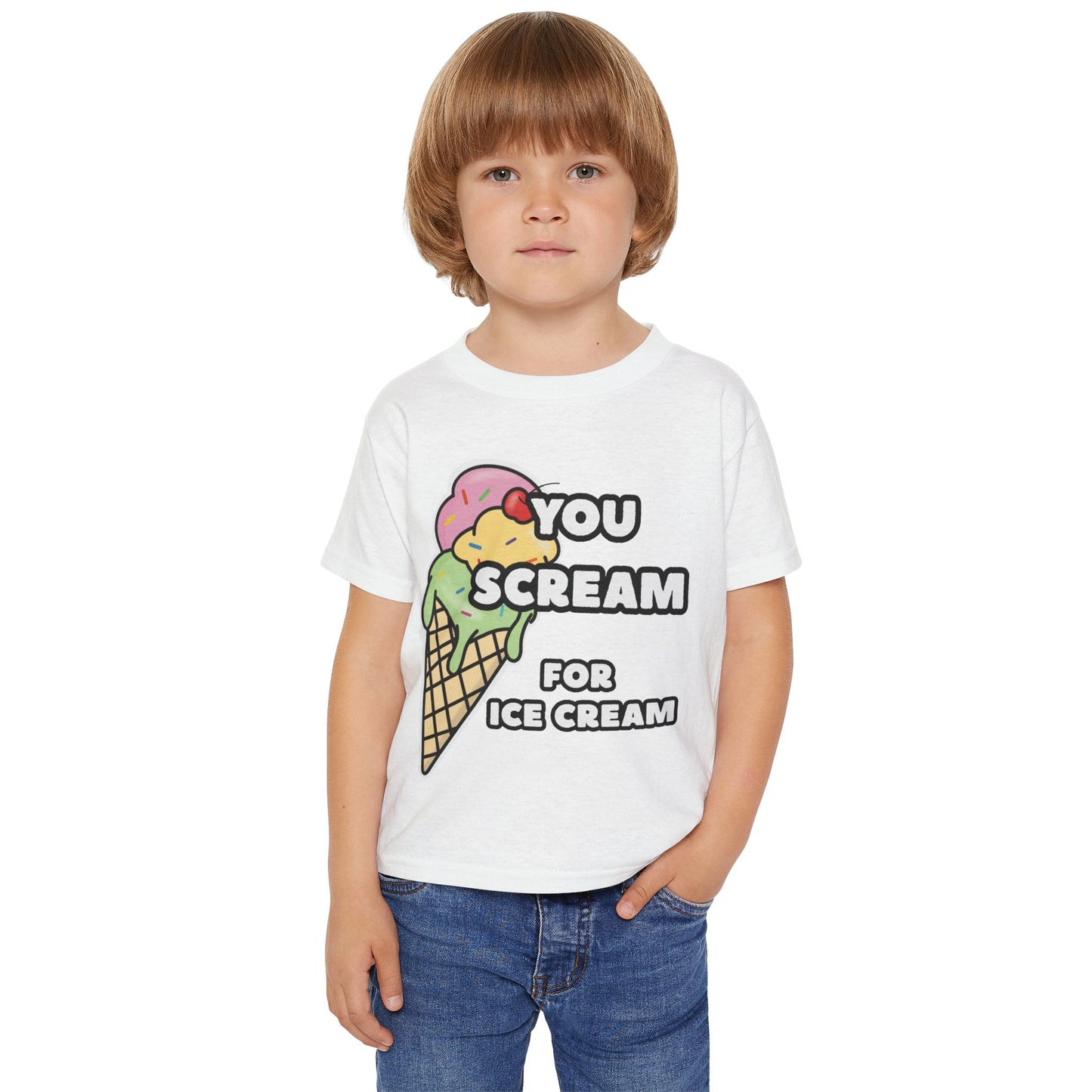Cute Ice Cream Toddler T-Shirt, Fun Kids Tee, YOU SCREAM FOR ICE CREAM