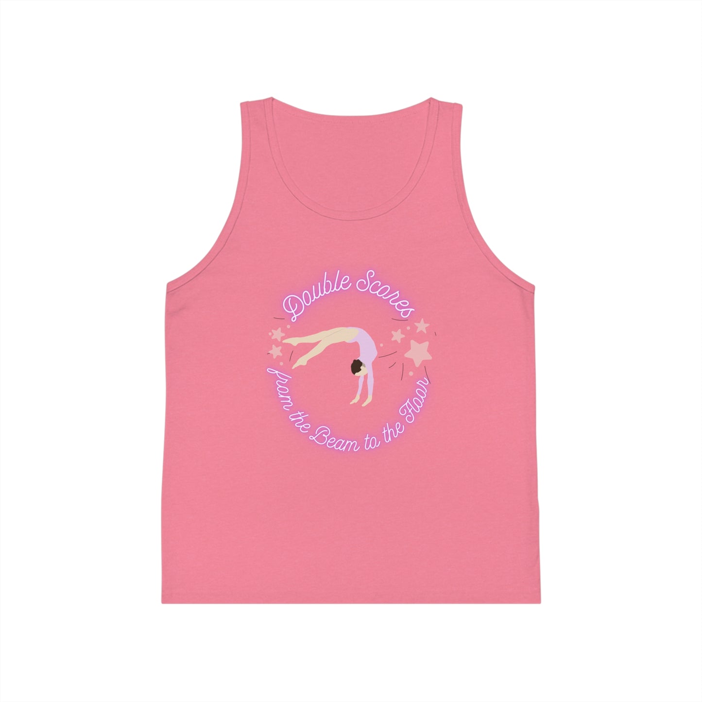 Gymnastics Kids Tank Top — "Double Scores from the beam to the floor"