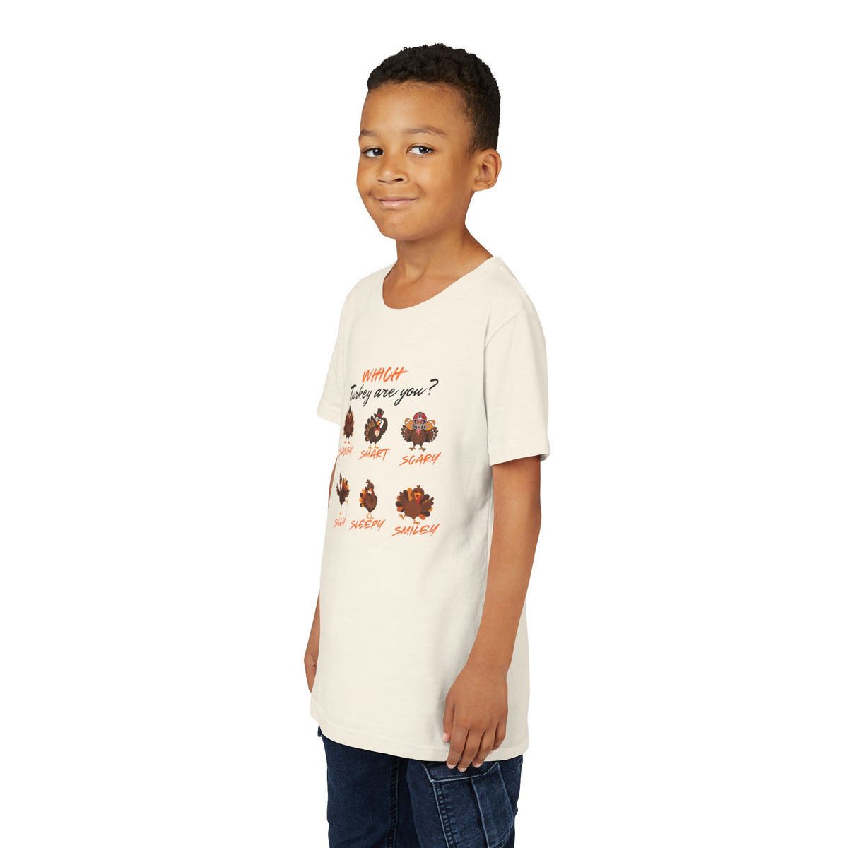 Which Turkey are you? Youth Thanksgiving Short Sleeve Shirt