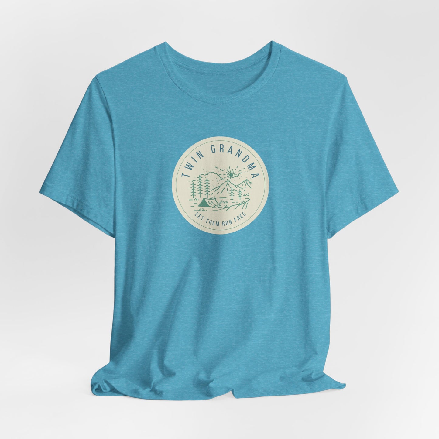 Twin Grandma-Let them run free-Vintage Camp Logo Shirt