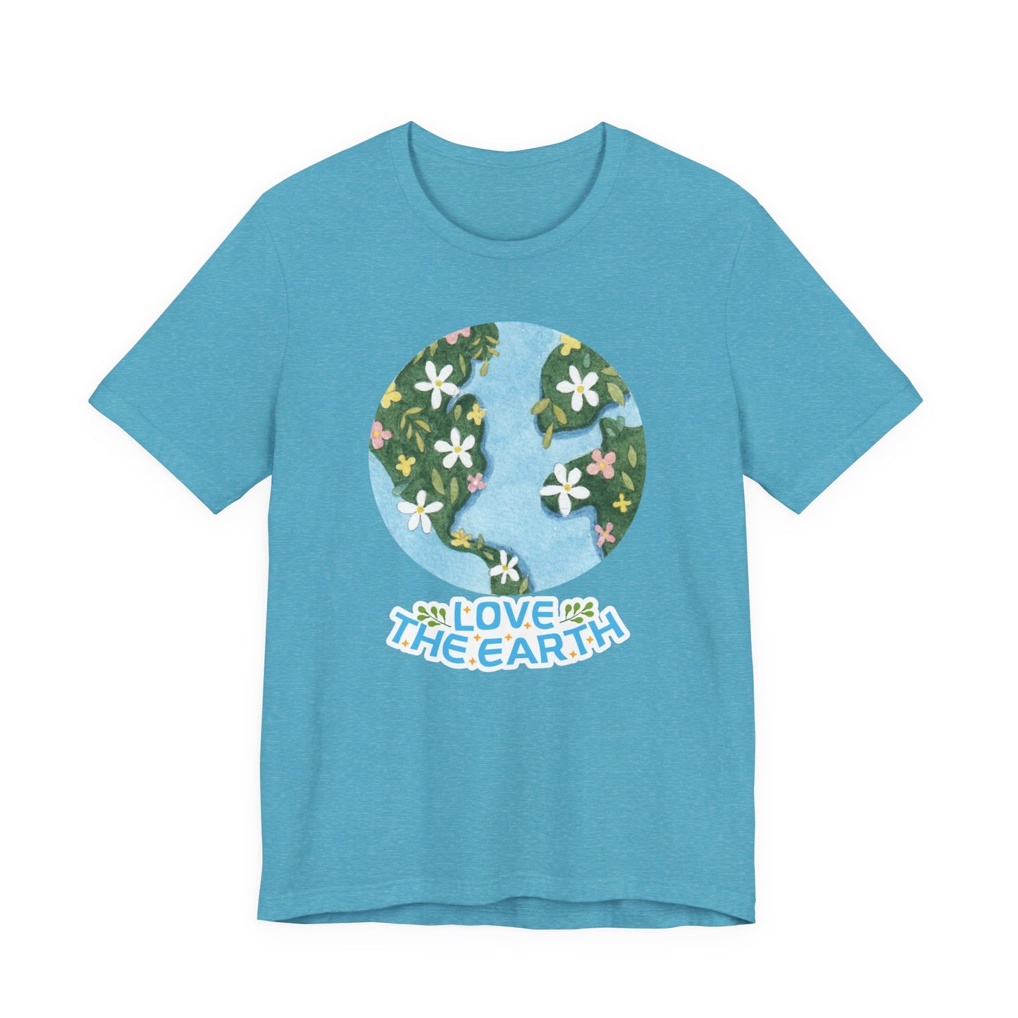 Love The Earth Floral Globe Tee — Eco-Friendly Earth Day T-Shirt