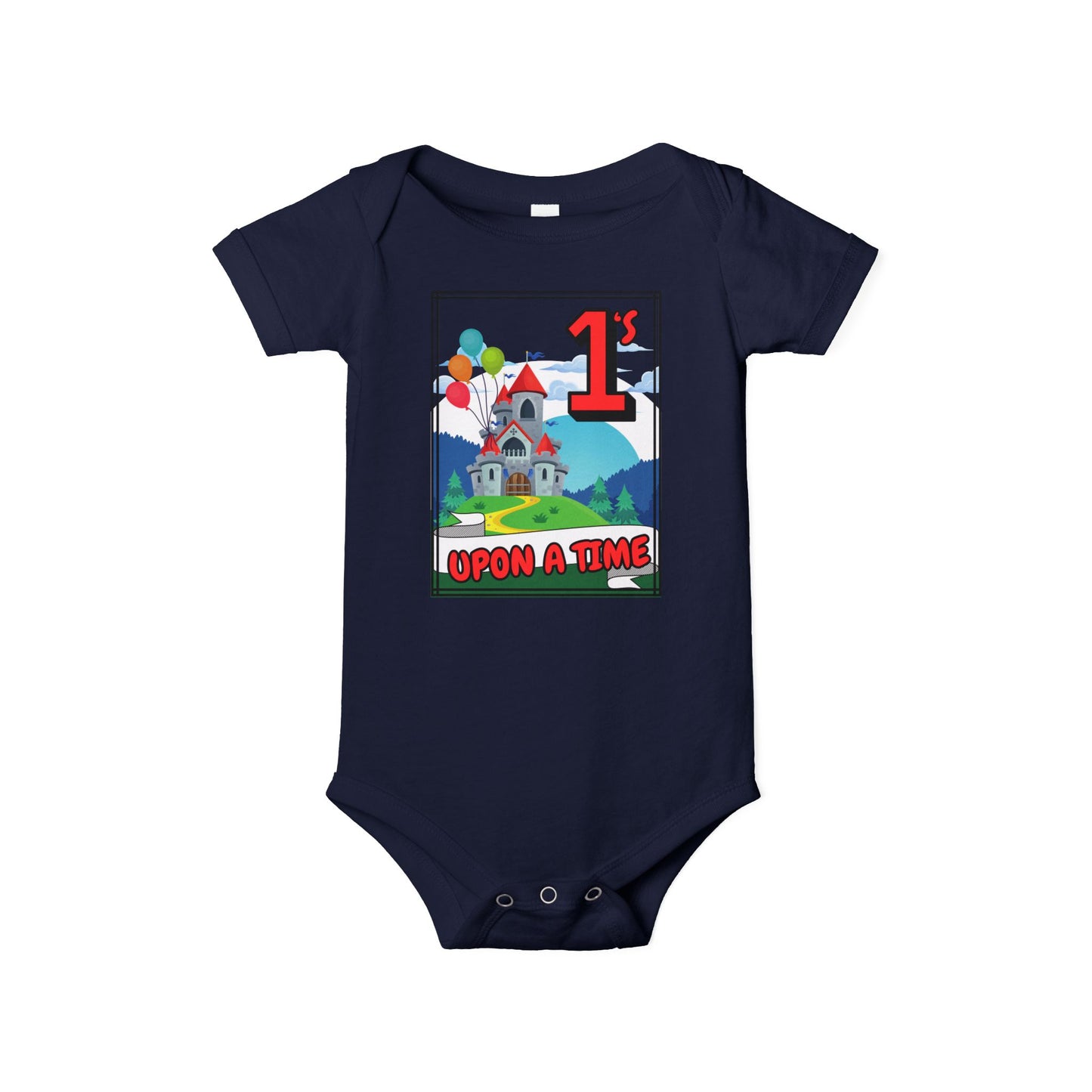 1st Birthday Baby Bodysuit "Once Upon a Time" Adorable Twin/ Triplet Matching Outfits | Infant One Piece | Party Attire