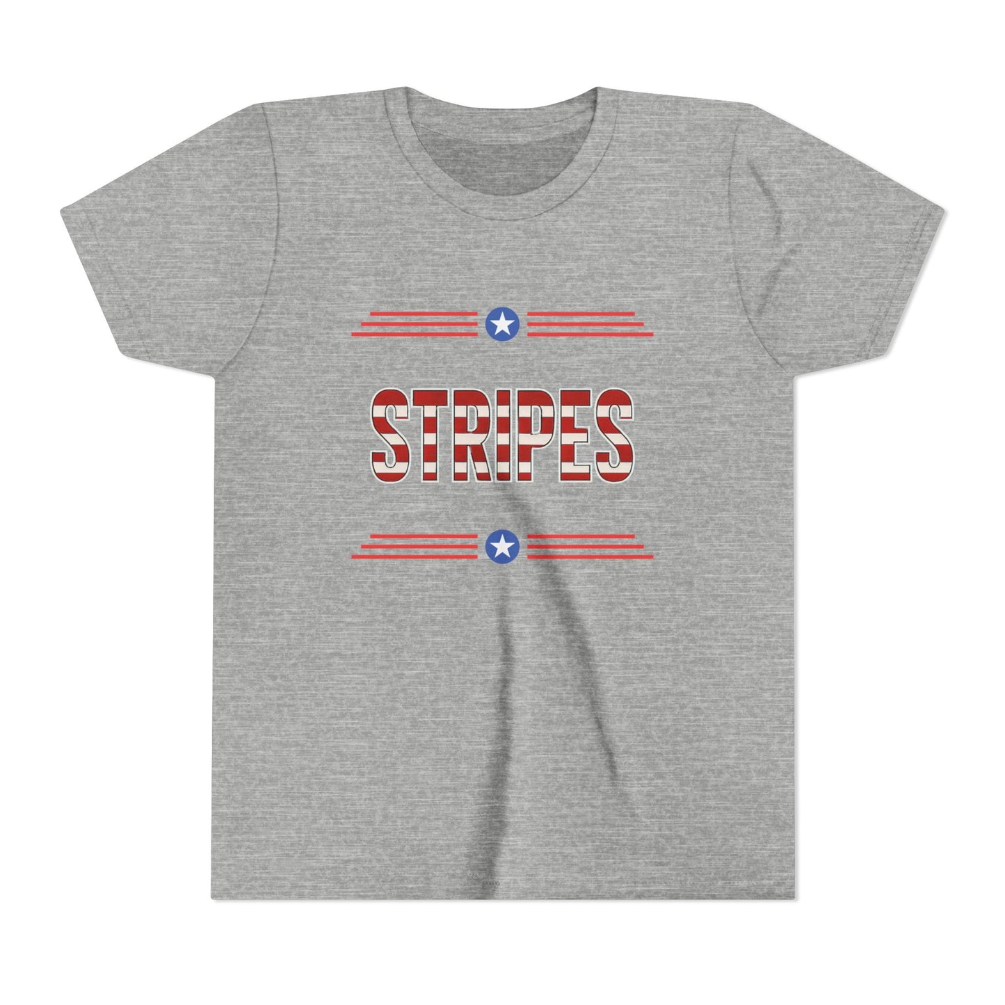 Youth Tee — "Stripes" Patriotic Kids T-Shirt (Red, White & Blue)