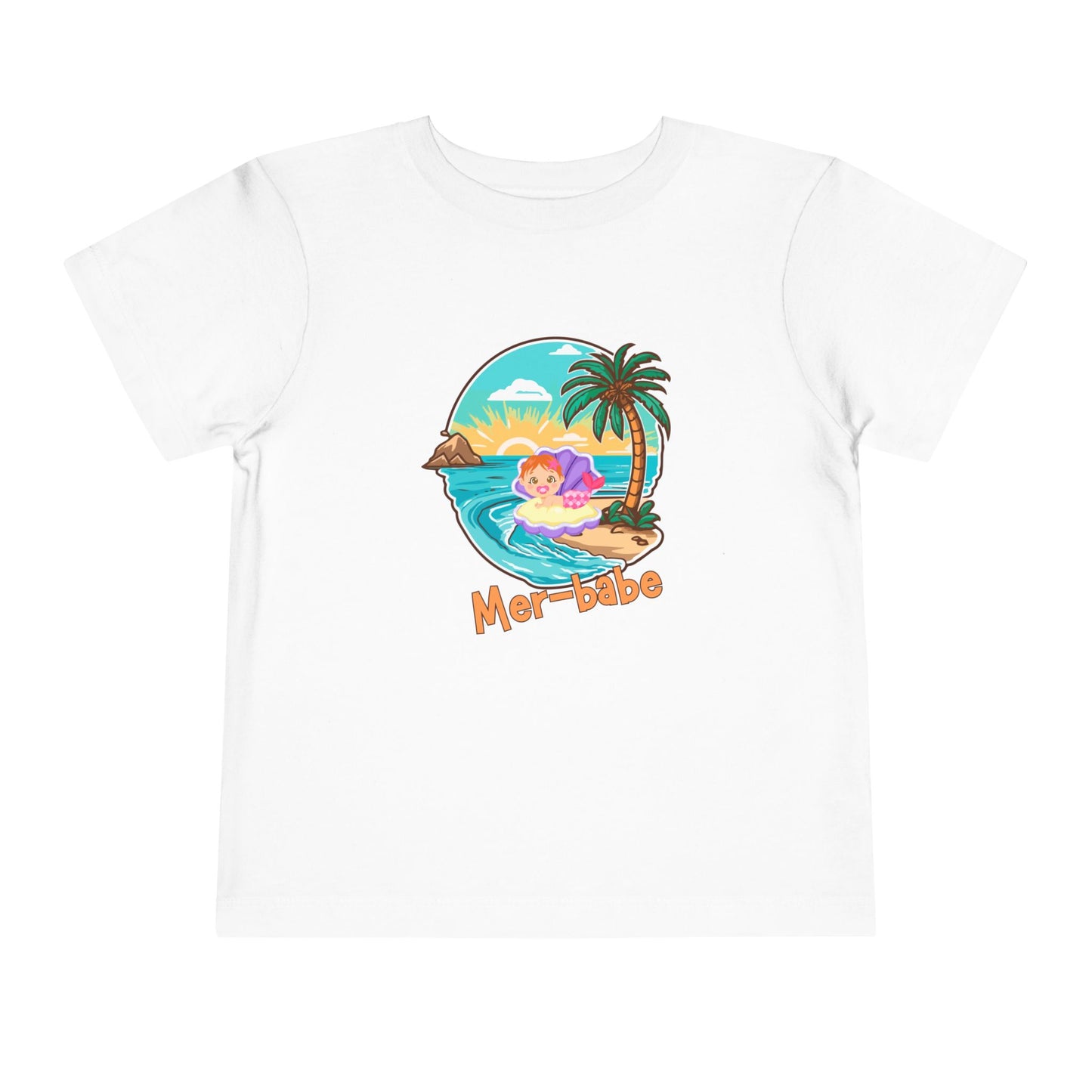 Mer-Babe- Mermaid Toddler Tee - Cute Beach Vibes for Little Ones