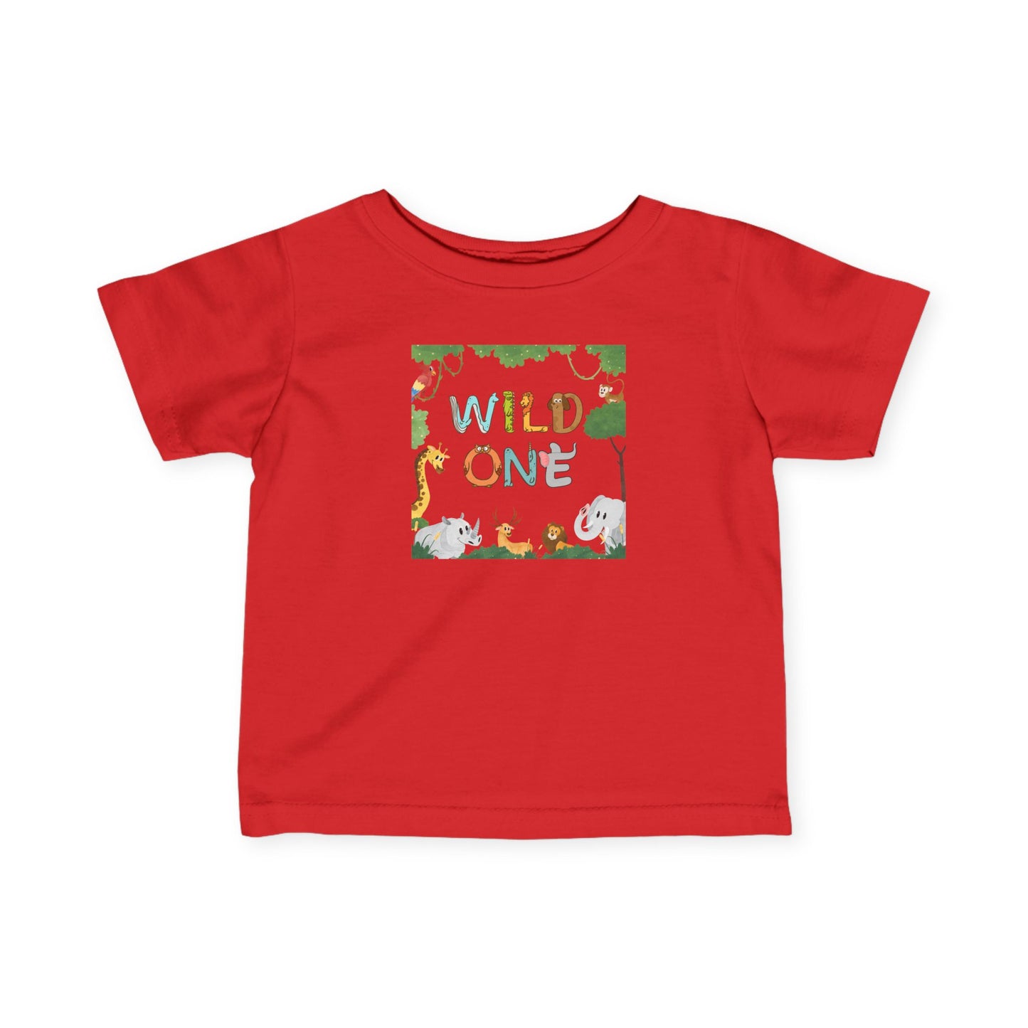 First Birthday T-Shirt- "Wild One" Cute Unisex Animal Print