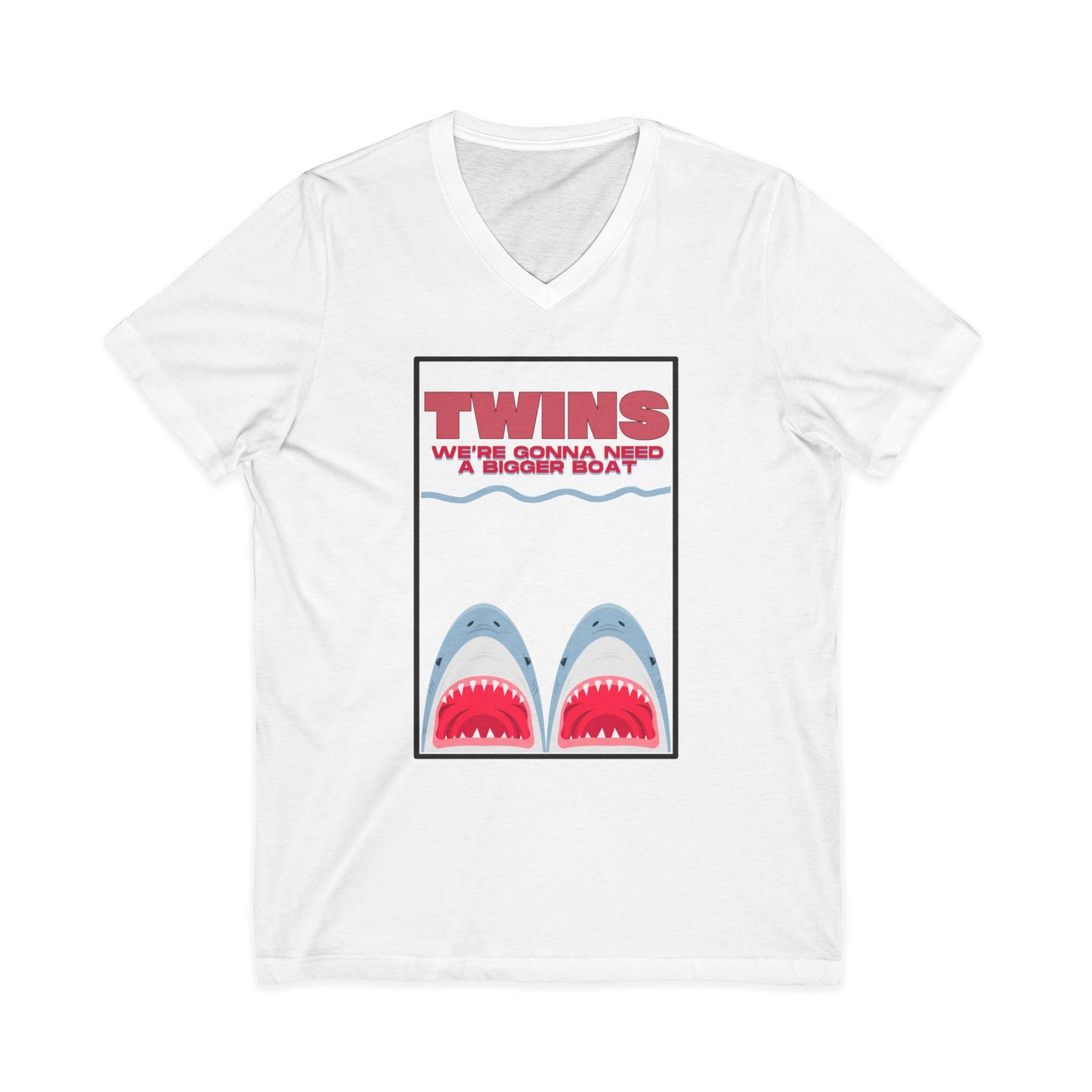 Twin Dad - Movie Lover Cotton Tee- Shark Theme