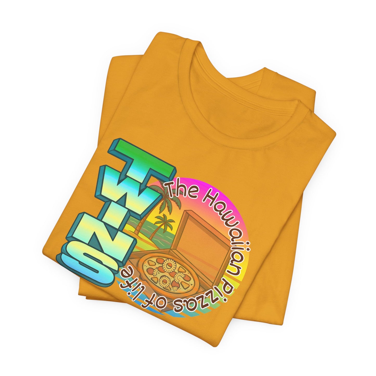 Hawaiian Pizza- Twin Dad Beach T-Shirt — Vintage 90's Style Tee