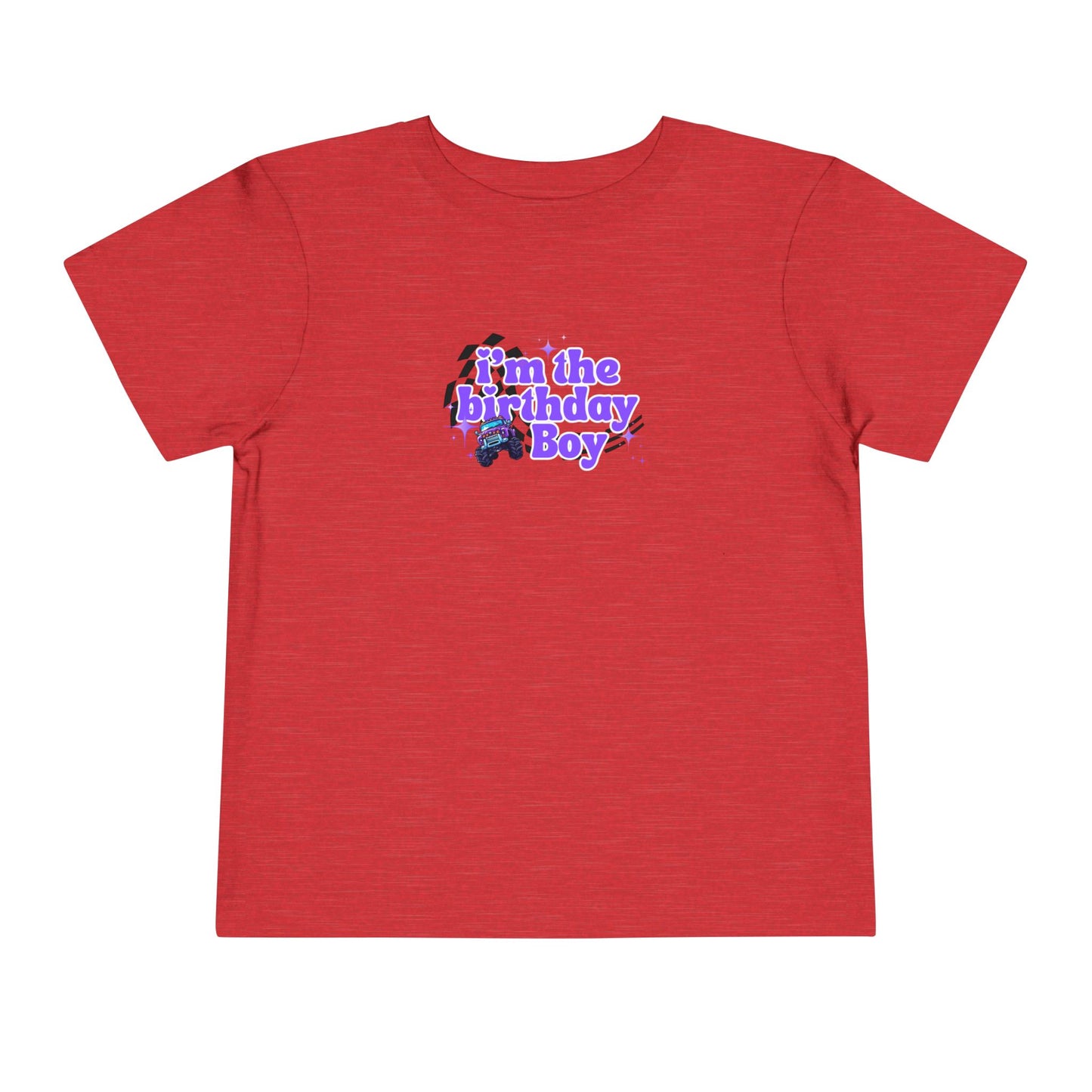 Birthday Boy Kids 2 to 5 Years Tee — 'I'm the Birthday Boy' Purple Racing Design
