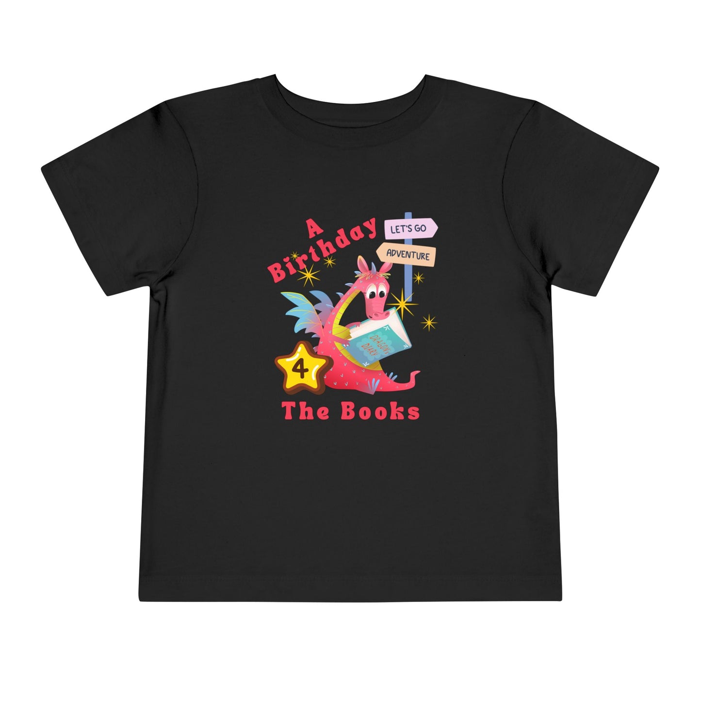 4th Birthday Tee – "A Birthday 4 The Books" Reading Adventure Shirt
