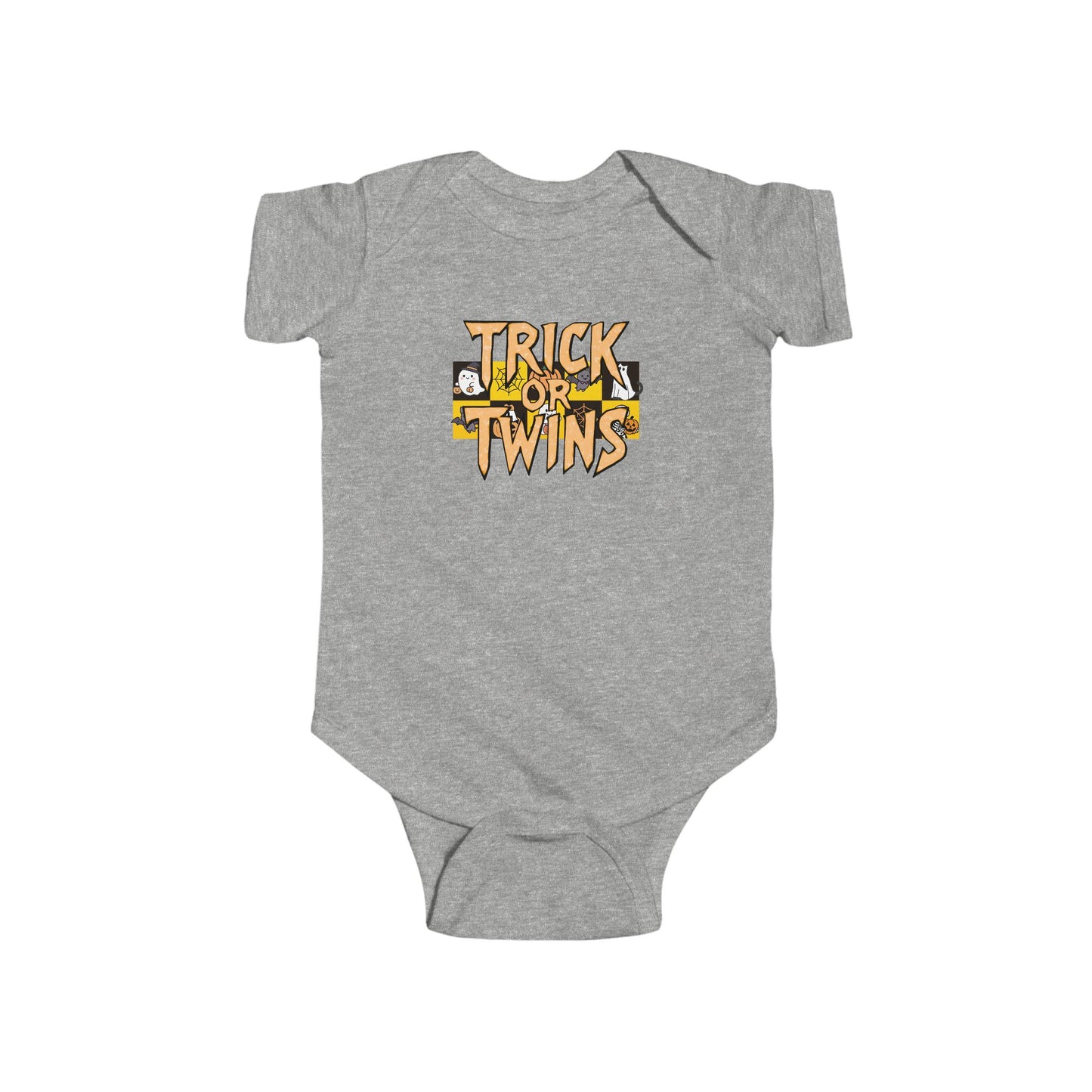 Twin Baby Bodysuit - "Trick or Twins" Halloween Baby Onesie (newborn to 2 years)