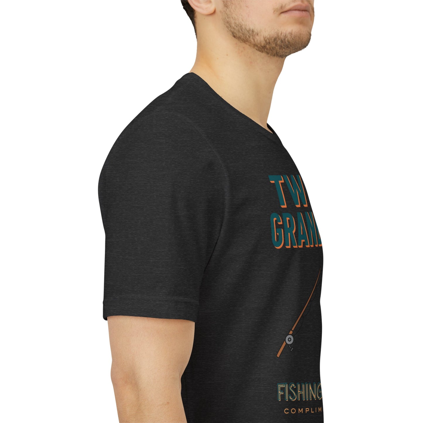 Twin Grandpa Fishing Tee — "Fishing For compliments" Grandfather Gift