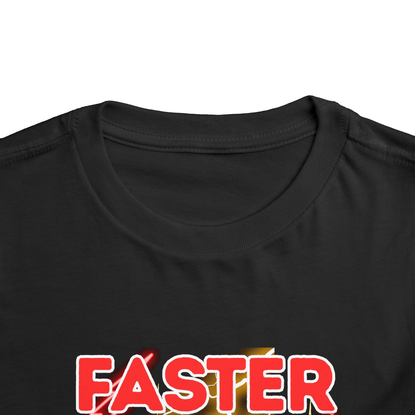 Toddler Tee — "Faster Than My Dad" Racecar Graphic