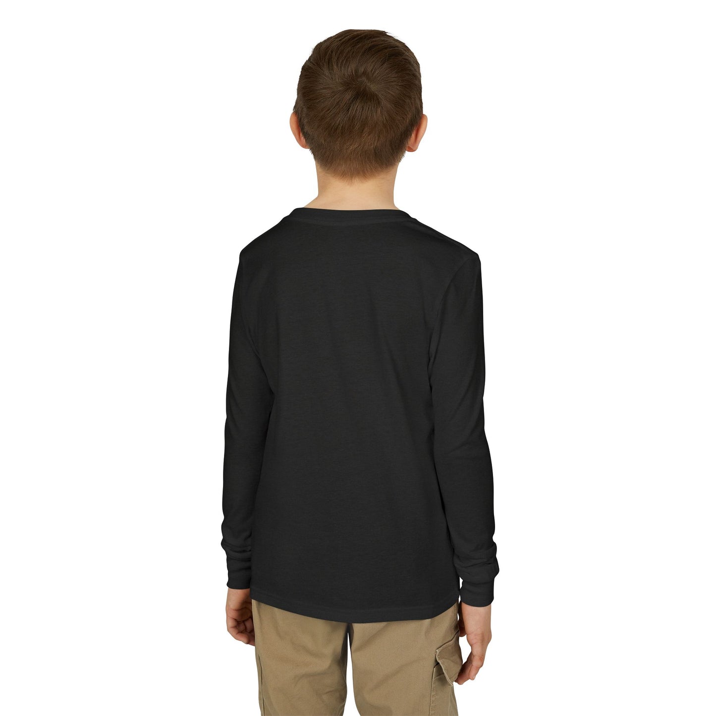 Youth Long Sleeve Tee — "Trick or Twins?" Cute Halloween Twin Zombie Graphic