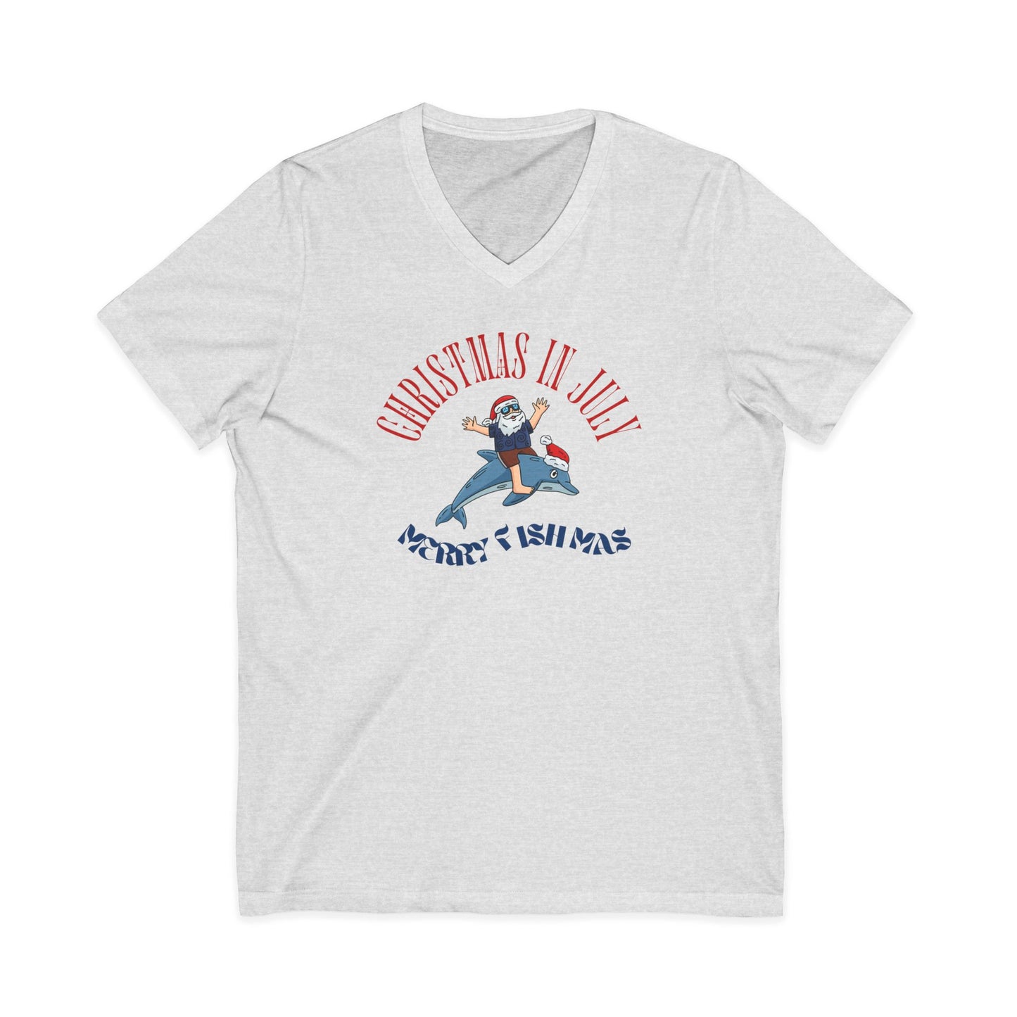 Christmas In July — Merry Fishmas- Funny Holiday Surf Shirt