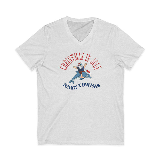Christmas In July — Merry Fishmas- Funny Holiday Surf Shirt