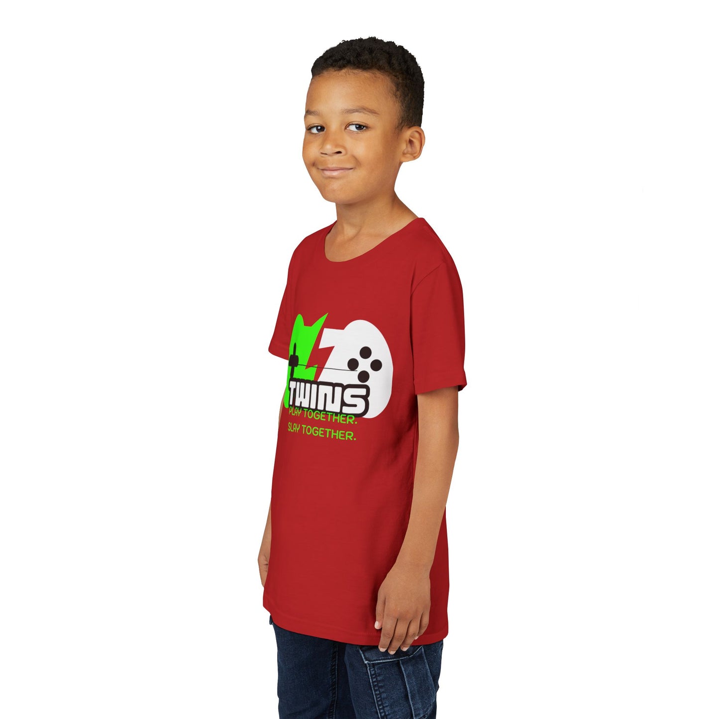 Teen Twins Gaming Tee — "Twins: Play Together, Slay Together"