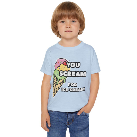 Cute Ice Cream Toddler T-Shirt, Fun Kids Tee, YOU SCREAM FOR ICE CREAM