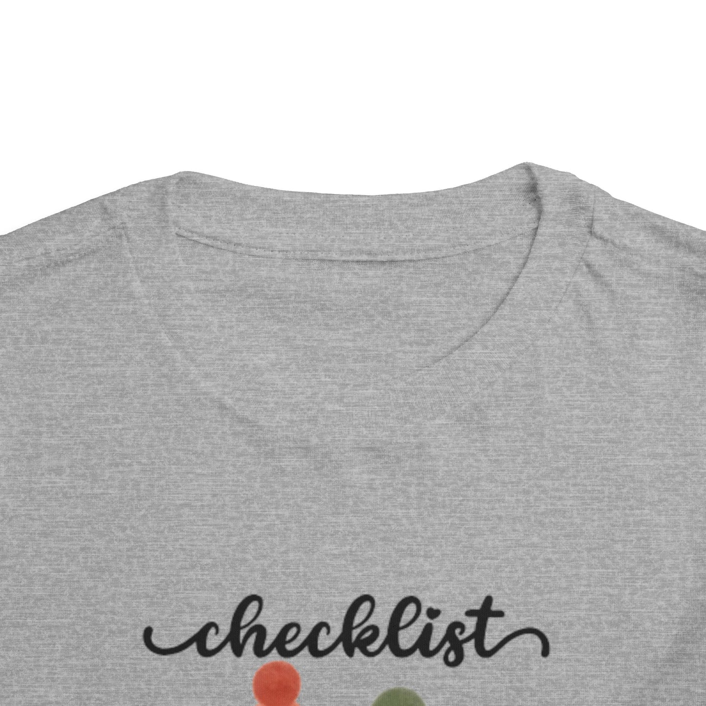 Toddler Tee - 'Twin Checklist' Winter Hat & Mittens Graphic