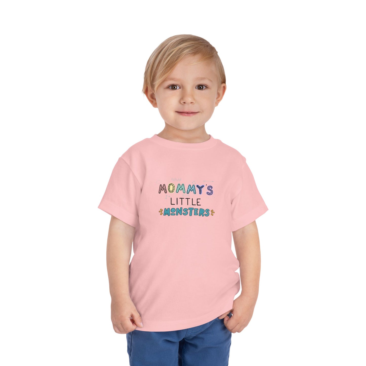 Toddler Tee — "Mommy's Little Monsters" Cute Pastel Monster Graphic