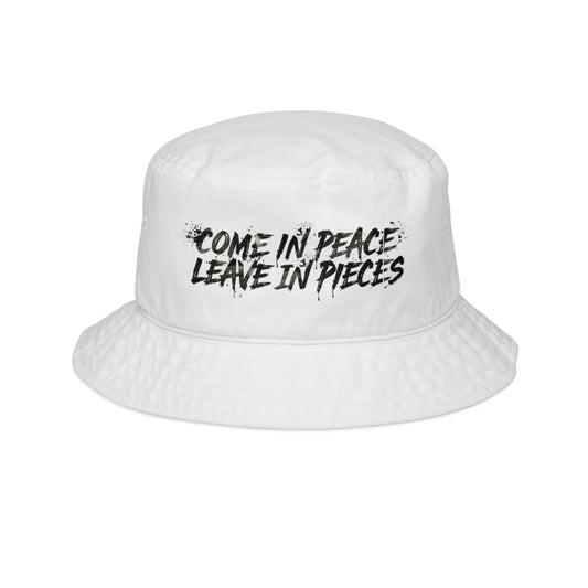 Bucket Hat — “Come In Peace, Leave In Pieces” Streetwear Sun Hat