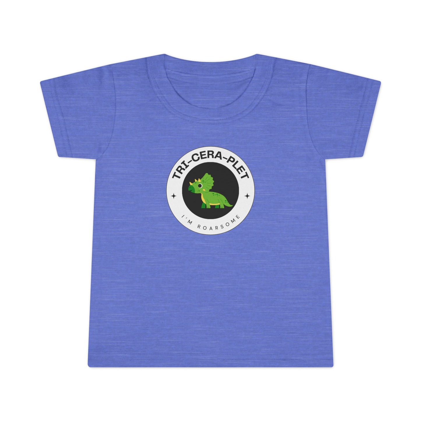 Tri-cera-plet: I'm Roarsome! Triplet Toddler Dinosaur T-shirt – (Ages 2-6 Years)