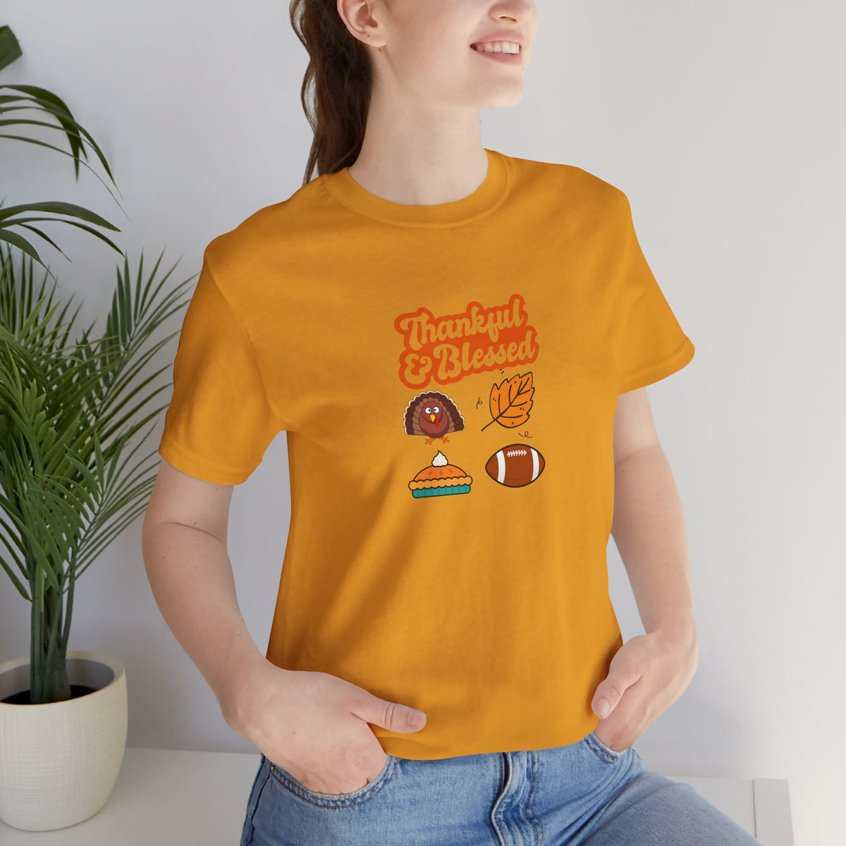 Thankful & Blessed Thanksgiving T-Shirt