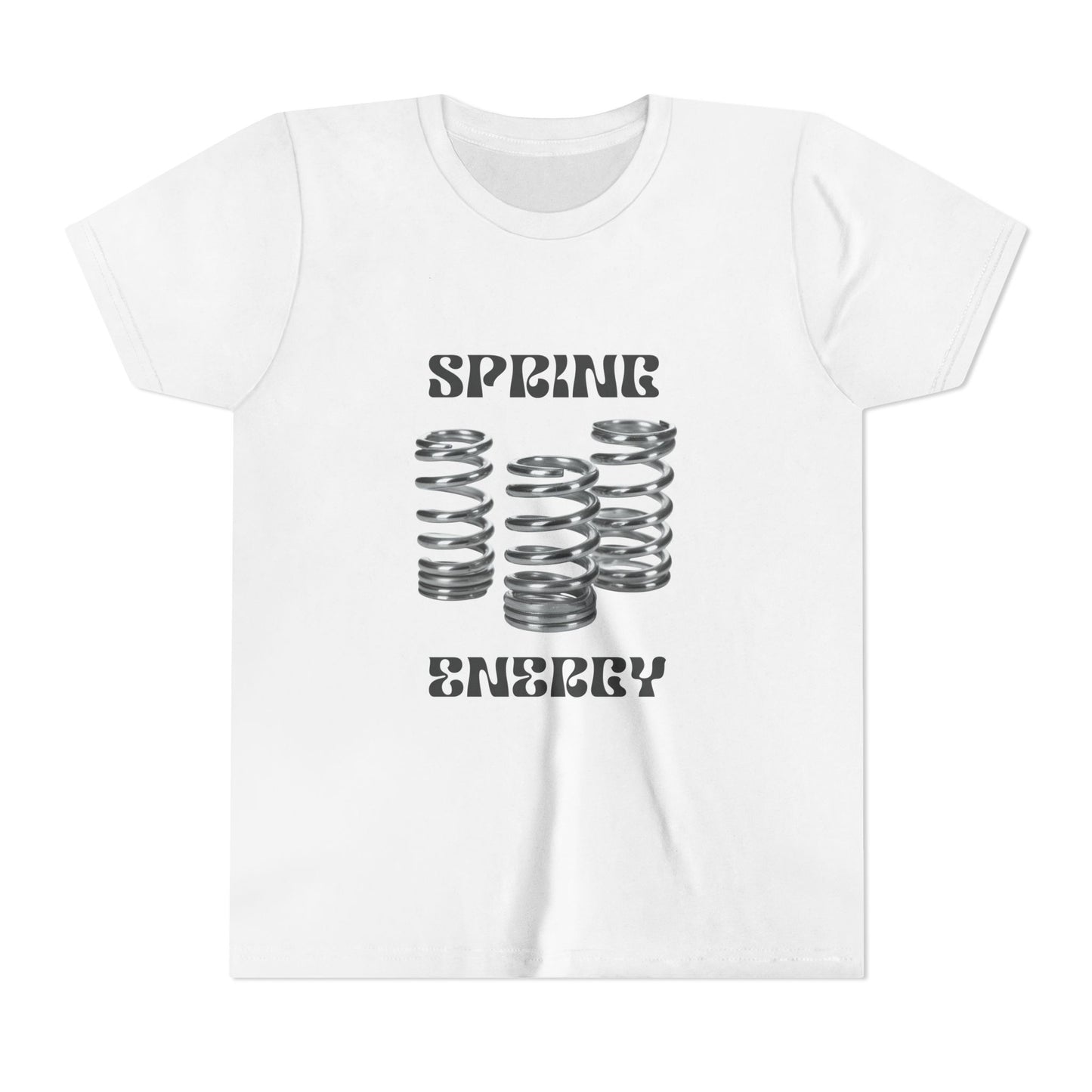 Spring Energy Unisex Youth T‑Shirt — Kids Graphic Tee with Coil Springs Design
