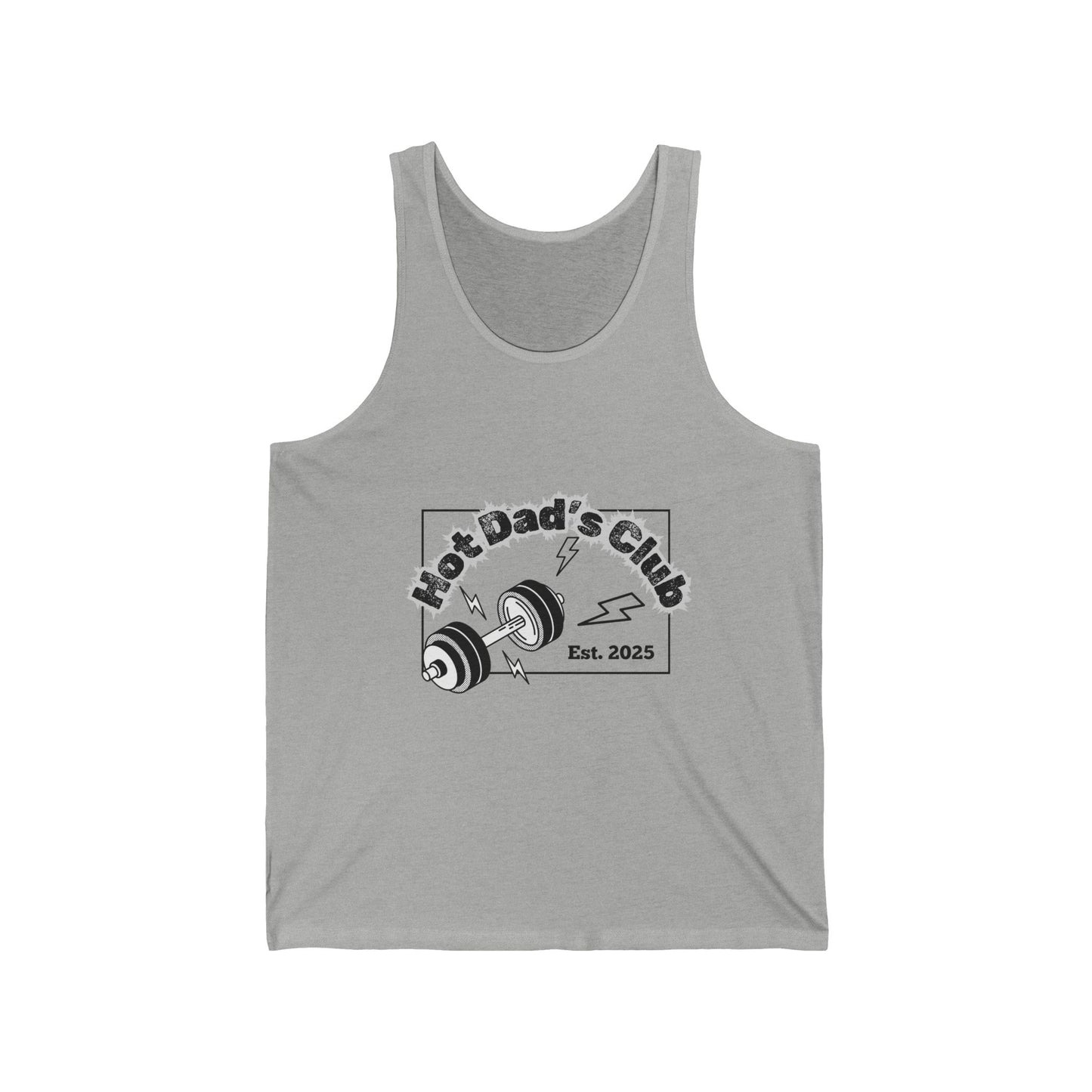"Hot Dad's Club" Dad's Gym Jersey Tank, Fitness Tank Top, Father's Day Gift, Athletic Wear, Workout Apparel, Gift for Dad