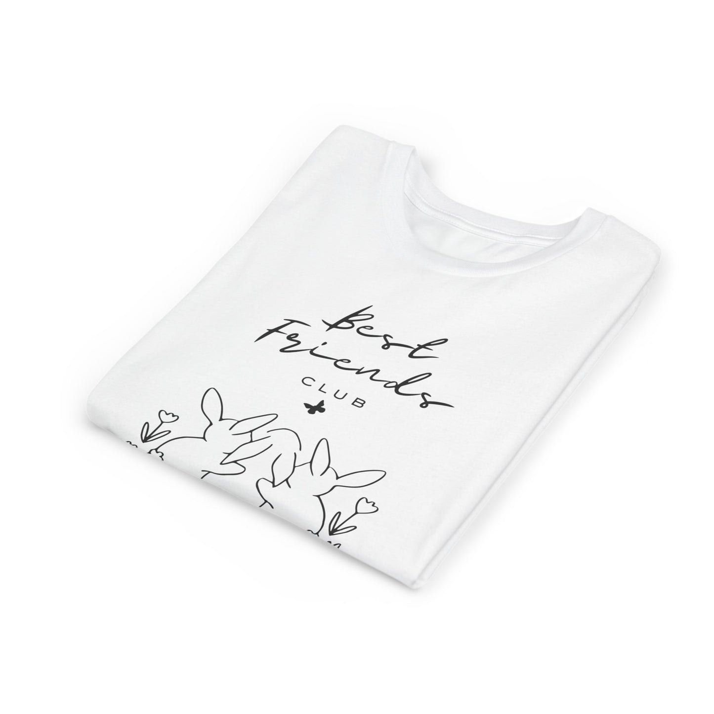 Young Adult Tee - "Best Friends" Bunny Trio Kids Graphic Shirt