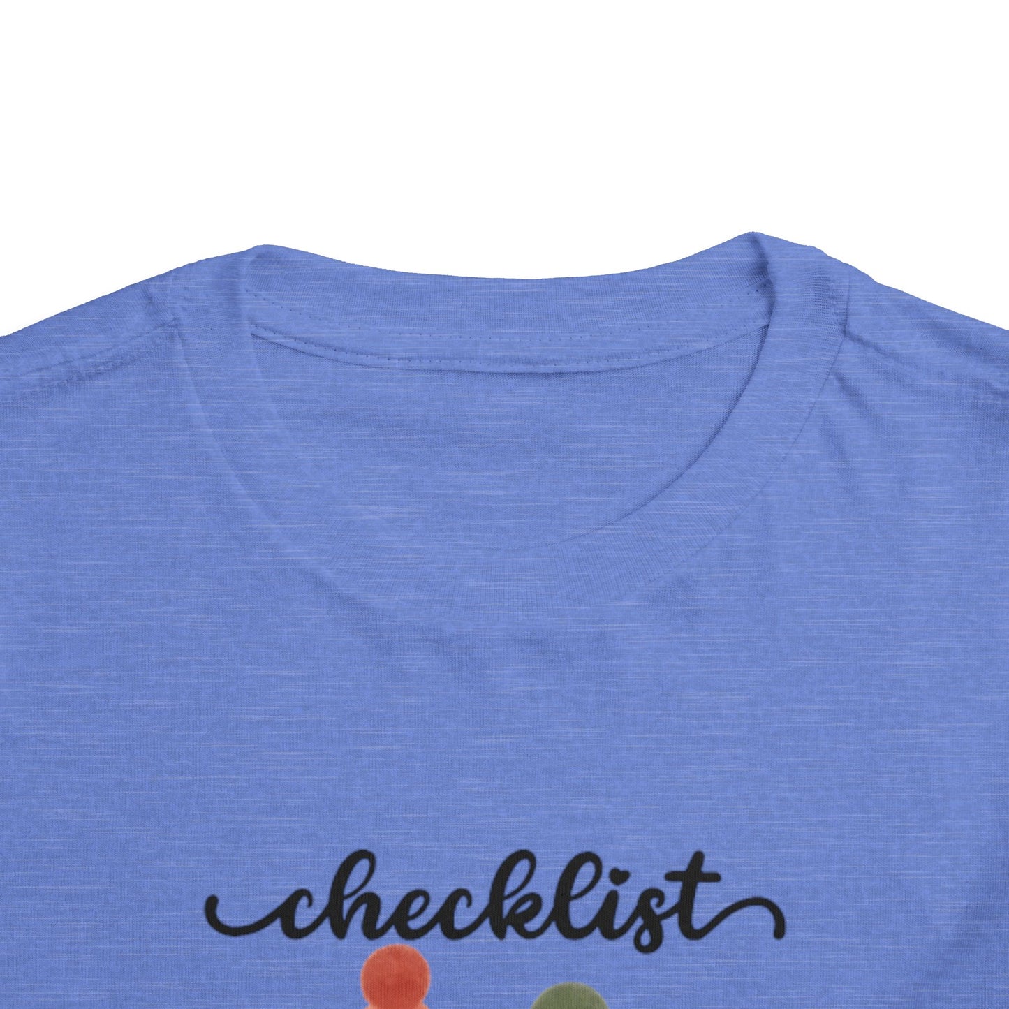 Toddler Tee - 'Twin Checklist' Winter Hat & Mittens Graphic