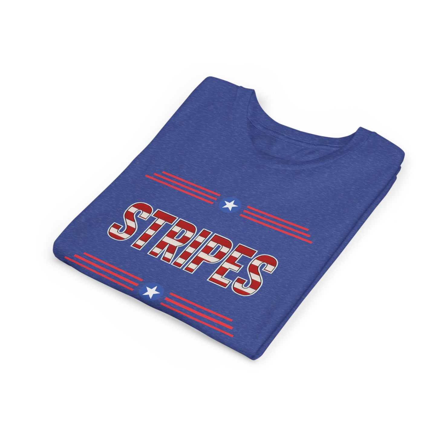 Youth Tee — "Stripes" Patriotic Kids T-Shirt (Red, White & Blue)