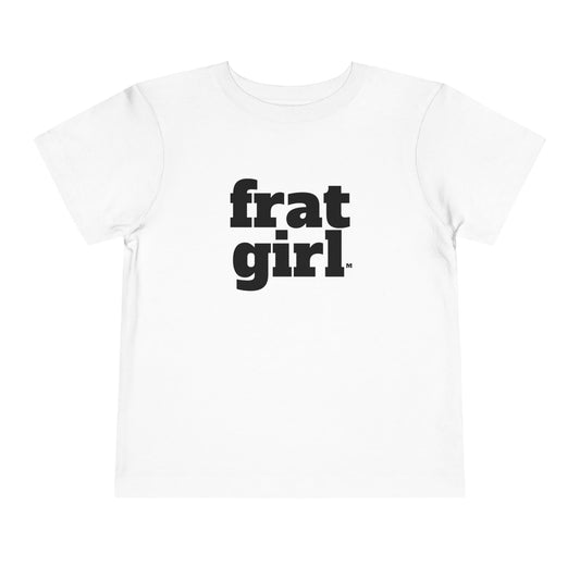 Fraternal Twin- Frat Girl- Toddler Tee — "frat girl" Front with "Time to Party" Back Graphic