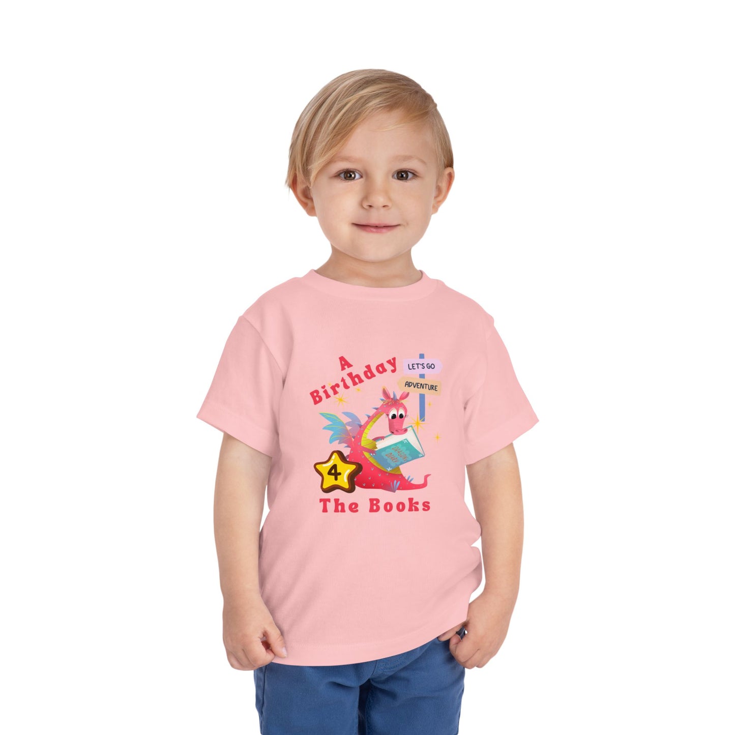 4th Birthday Tee – "A Birthday 4 The Books" Reading Adventure Shirt