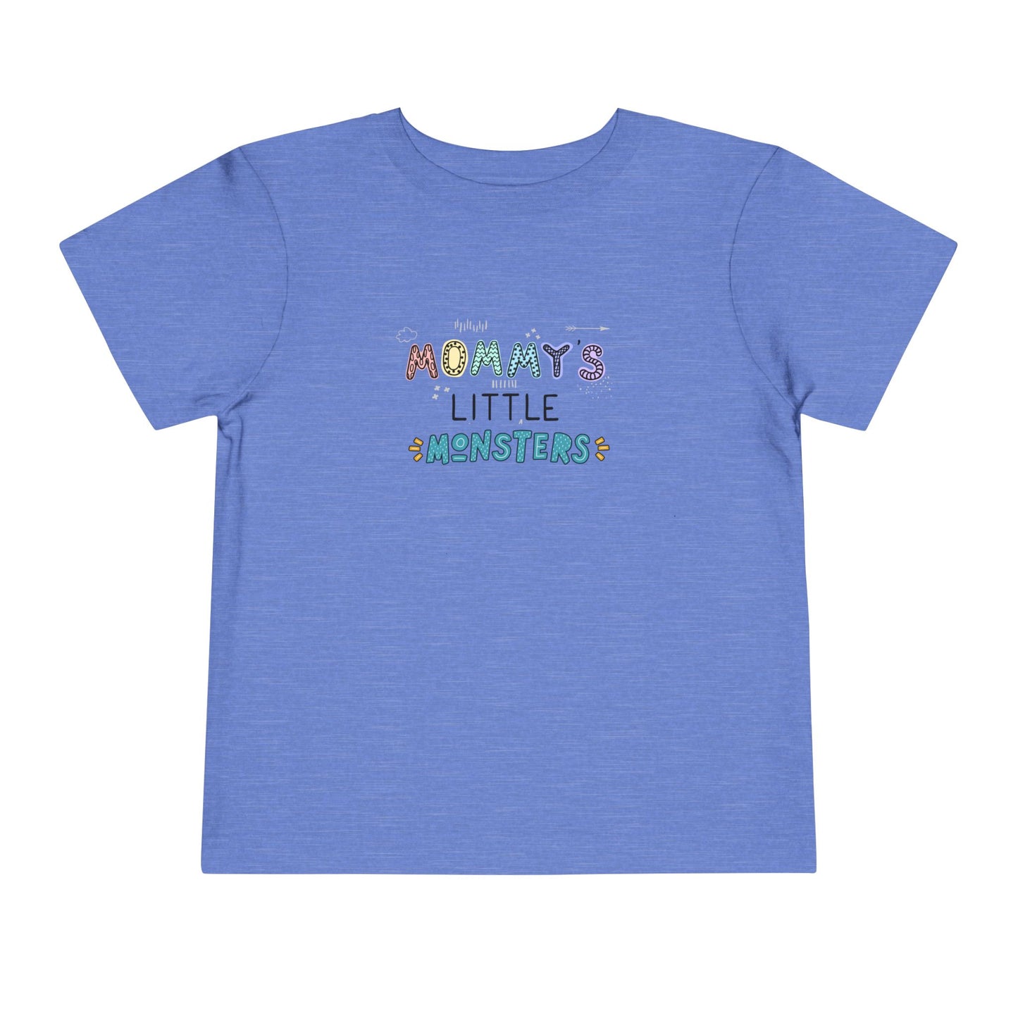 Toddler Tee — "Mommy's Little Monsters" Cute Pastel Monster Graphic