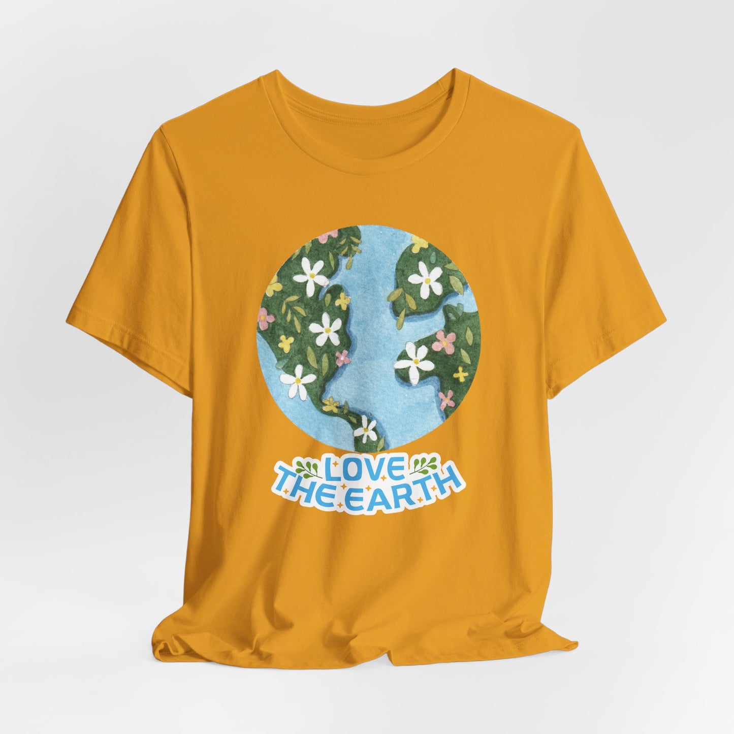 Love The Earth Floral Globe Tee — Eco-Friendly Earth Day T-Shirt