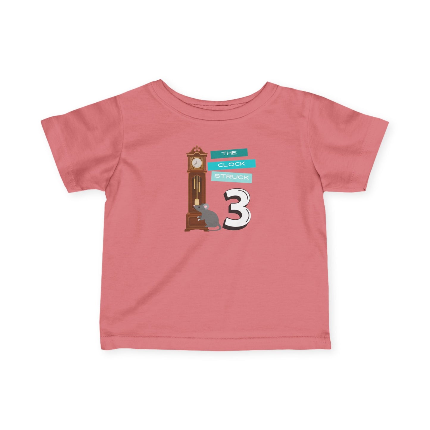 Baby/Toddler Nursery Rhyme Tee — “The Clock Strikes 3” Costume Party Event- Family Matching