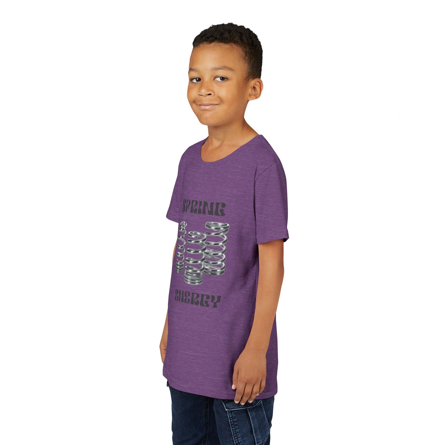 Spring Energy Unisex Youth T‑Shirt — Kids Graphic Tee with Coil Springs Design