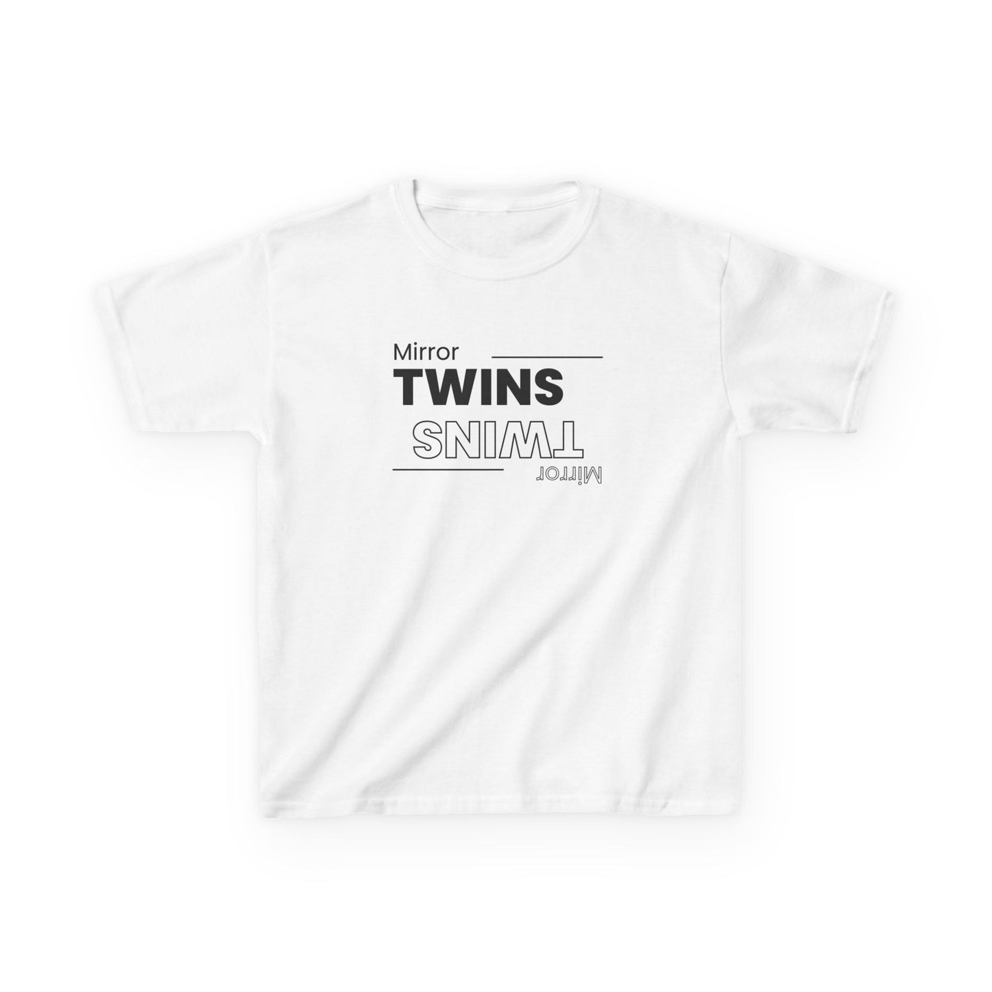Mirror Twins Kids T-Shirt - Fun Mirror Design for Siblings
