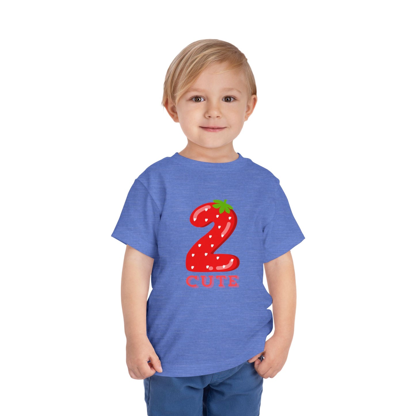 2 Cute Strawberry Toddler Tee – 2nd Birthday Shirt
