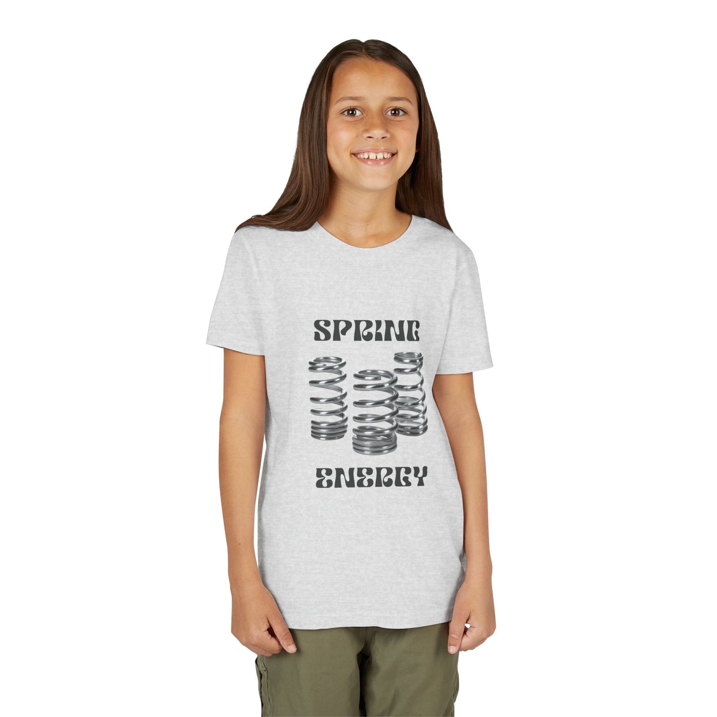 Spring Energy Unisex Youth T‑Shirt — Kids Graphic Tee with Coil Springs Design