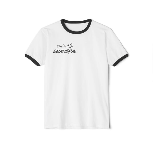 Twin Grandpa Ringer T‑Shirt — Cool Graffiti Grandpa Gift