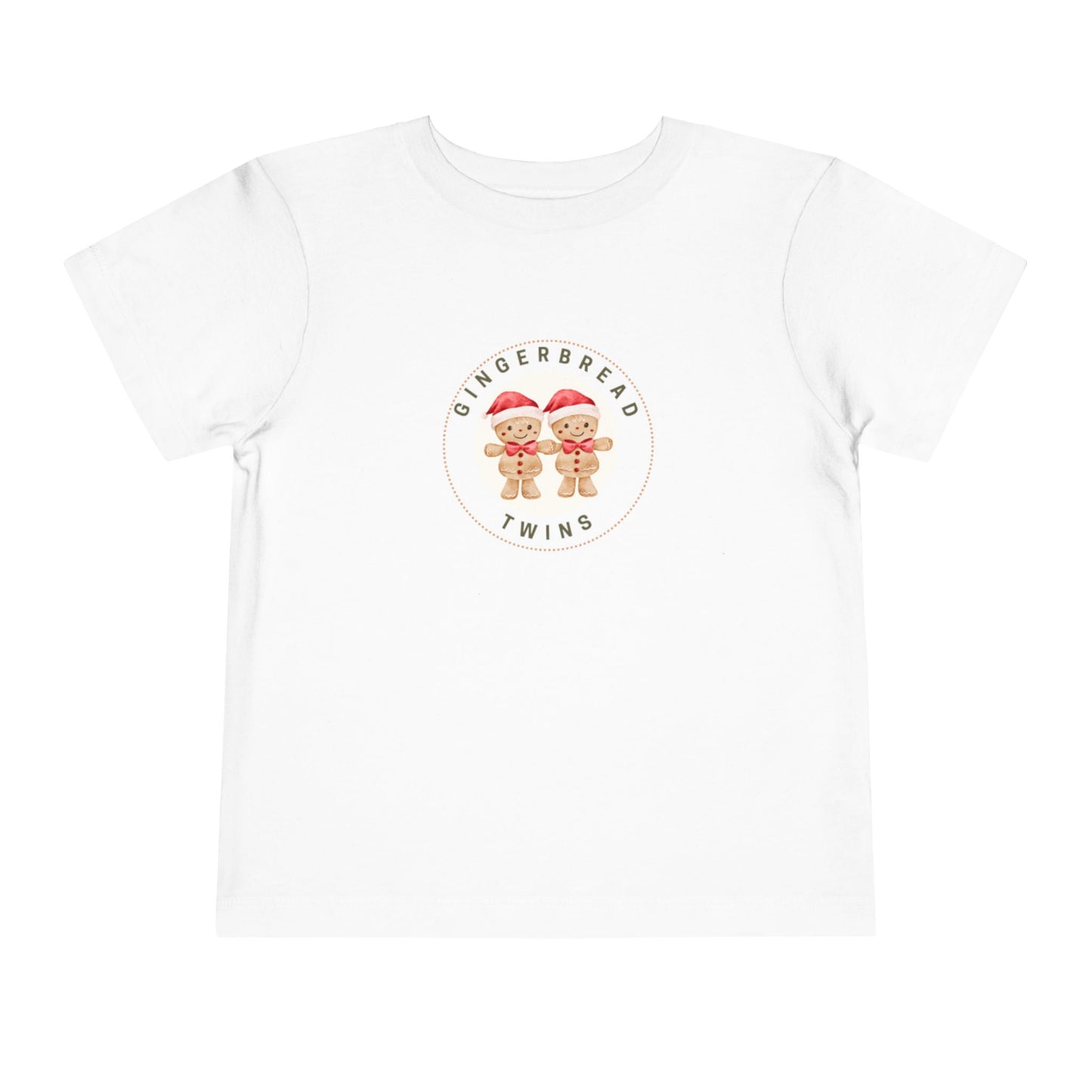 Gingerbread Twins Boys Toddler Tee — Cute Holiday Christmas Shirt for 2 to 5 year olds