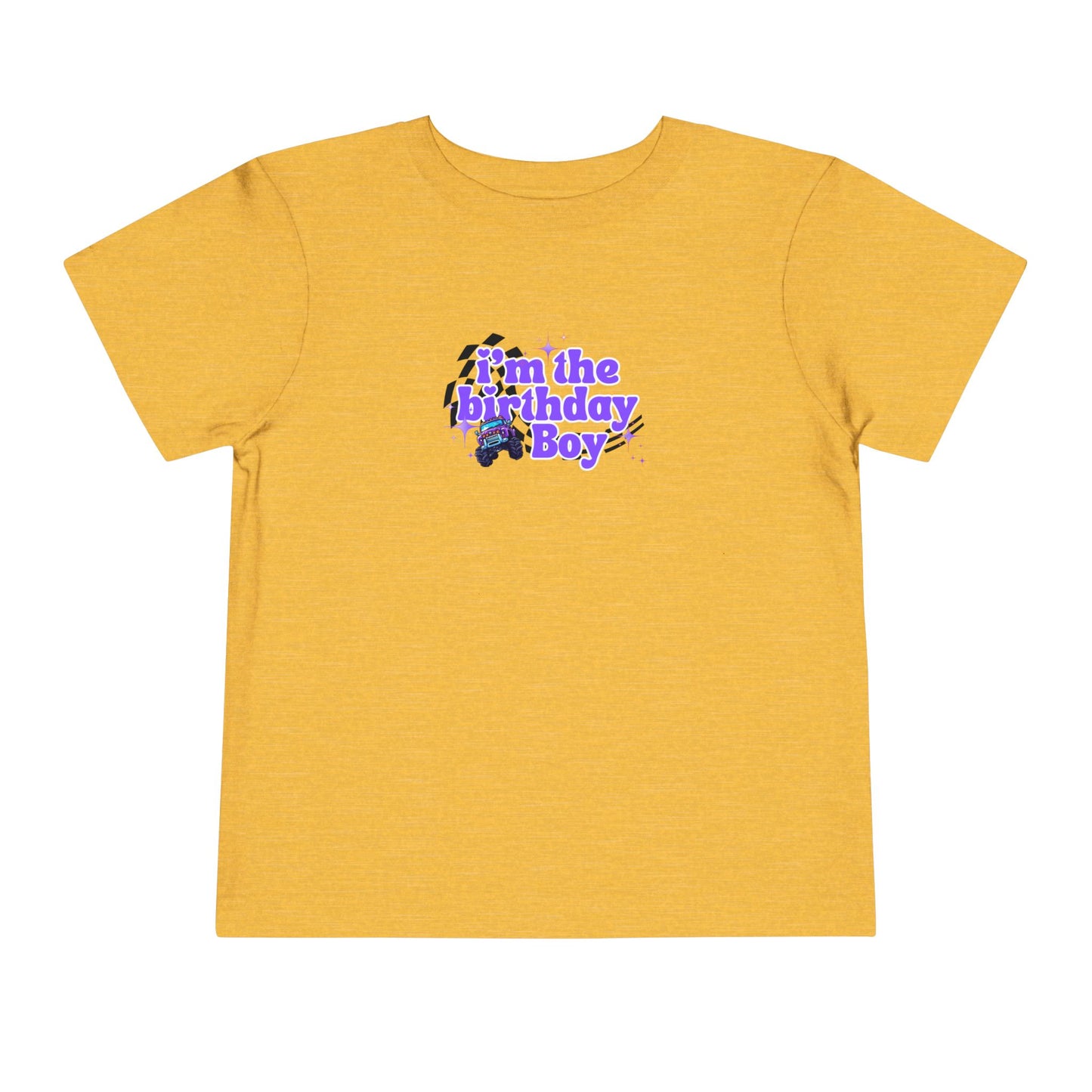 Birthday Boy Kids 2 to 5 Years Tee — 'I'm the Birthday Boy' Purple Racing Design