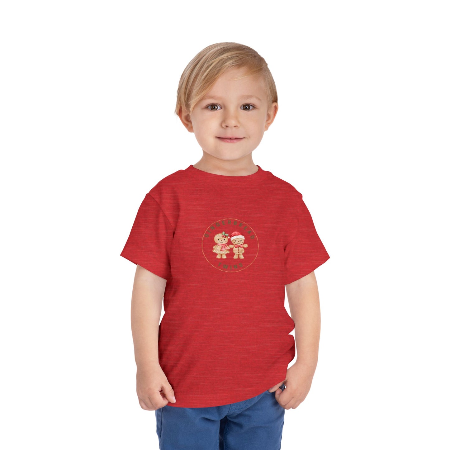 Gingerbread Girl and Boy Twin Toddler Tee (Ages 2 to 5 years old)