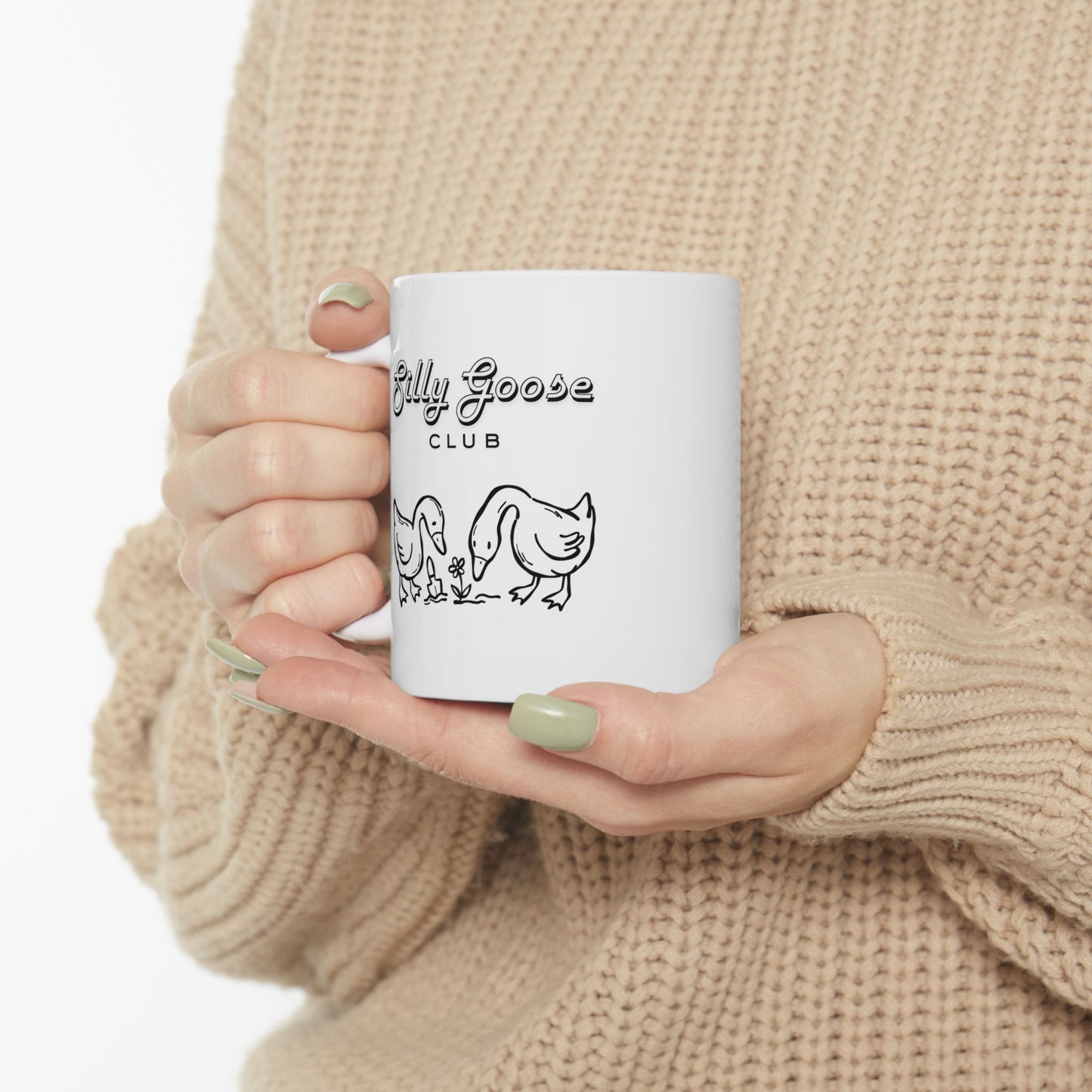 Silly Goose Mug — Cute Hand-Drawn Geese- Gift