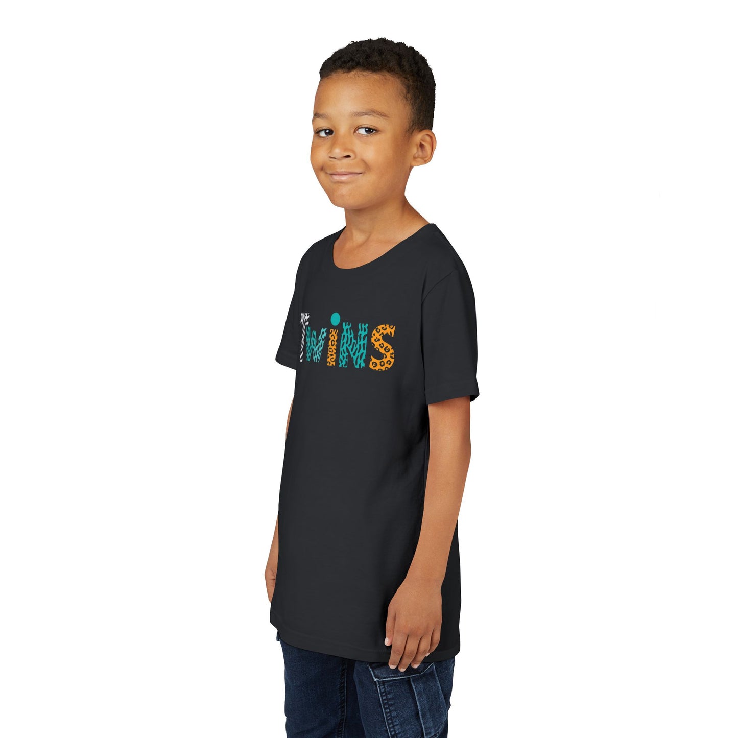 Teen/Pre-Teen "Twins" - Colorful Animal Print Kids T-Shirt