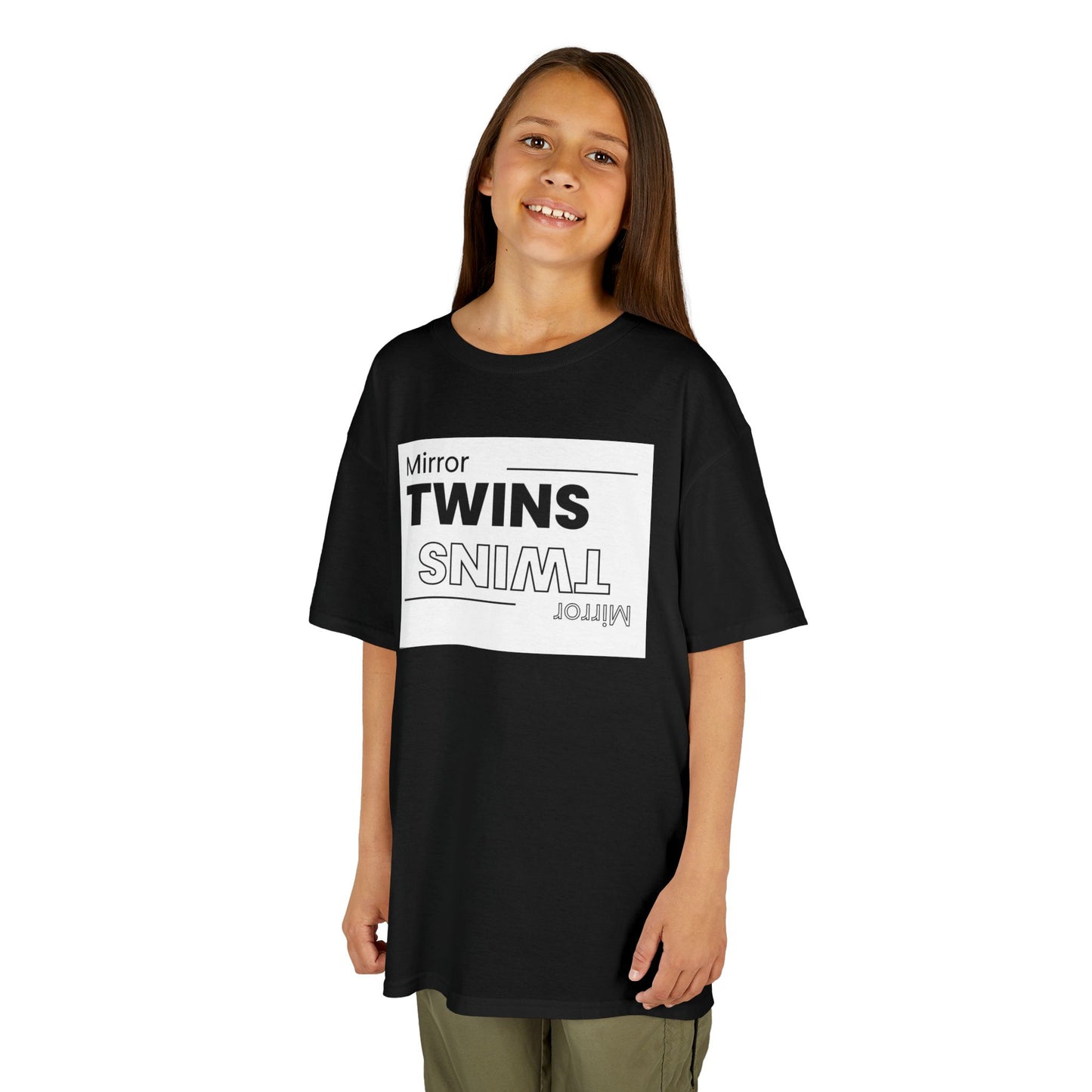 Mirror Twins Kids T-Shirt - Fun Mirror Design for Siblings