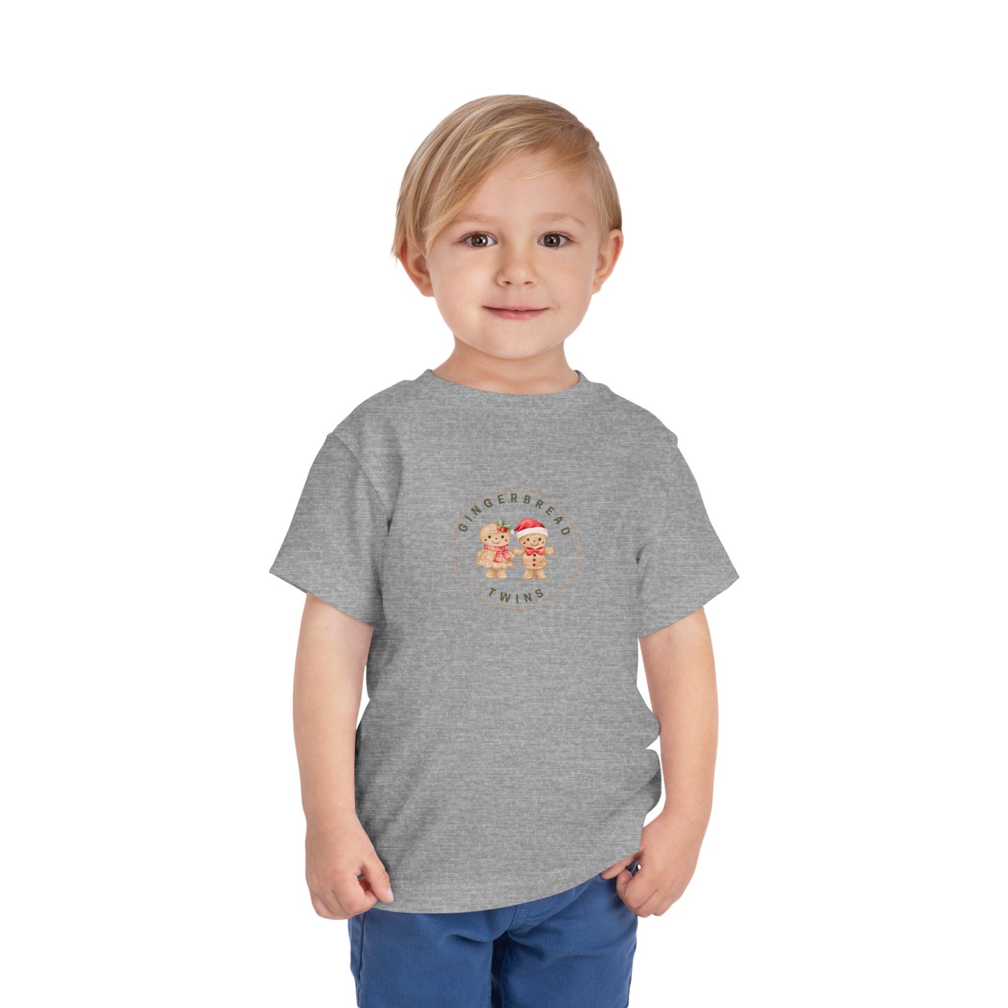 Gingerbread Girl and Boy Twin Toddler Tee (Ages 2 to 5 years old)